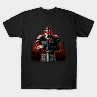 Patriotic Medieval Knight Red T-Shirt